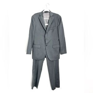 Domenico Vacca Grey 100% wool pinstripe pant Suit